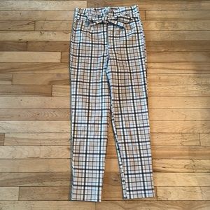 Fashion Nova, cream coloured plaid pants